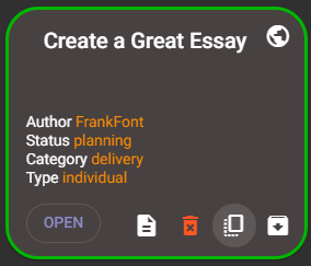 mission summary card